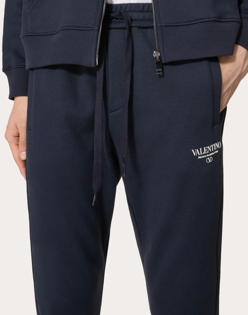 Red Valentino PANTALONI JOGGING IN COTONE CON STAMPA VALENTINO