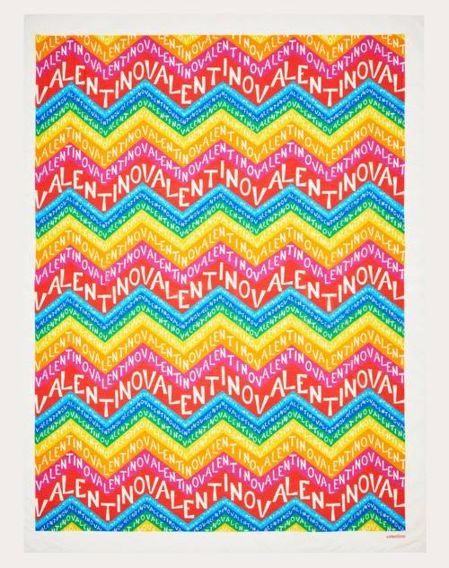 Red Valentino PAREO CON POCHON ESCAPE IN COTONE E SETA