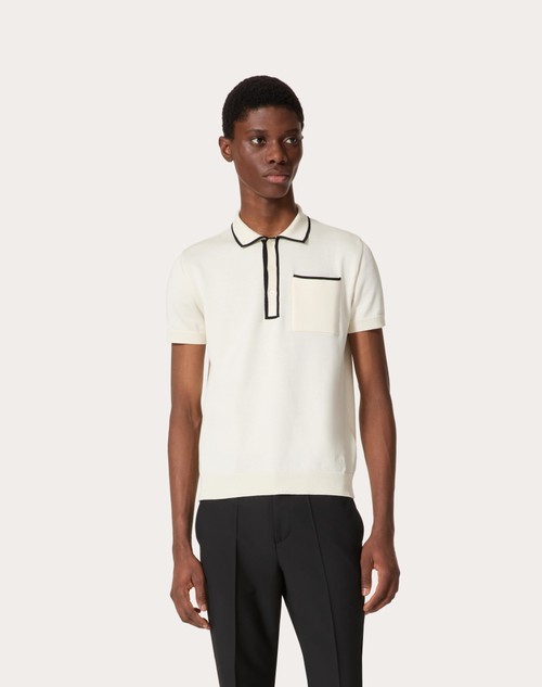 Red Valentino POLO IN COTONE CON RICAMO VLOGO SIGNATURE