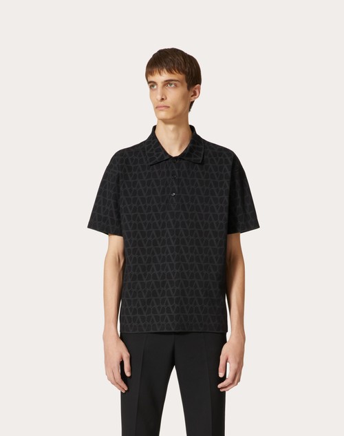 Red Valentino POLO IN COTONE CON STAMPA TOILE ICONOGRAPHE
