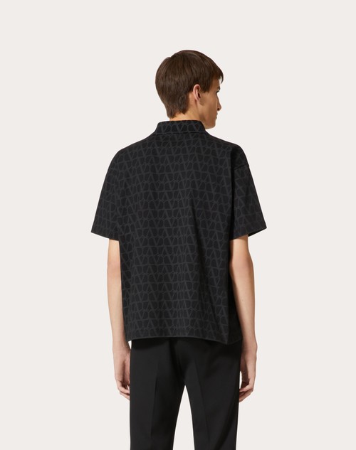 Red Valentino POLO IN COTONE CON STAMPA TOILE ICONOGRAPHE