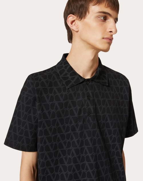 Red Valentino POLO IN COTONE CON STAMPA TOILE ICONOGRAPHE