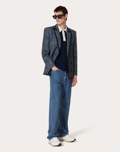 Red Valentino POLO IN LANA CON RICAMO VLOGO SIGNATURE