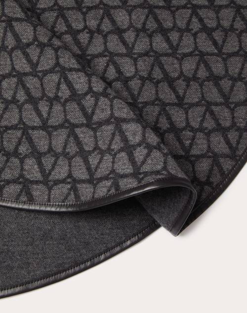 Red Valentino PONCHO DOUBLE TOILE ICONOGRAPHE IN LANA E CACHEMIRE