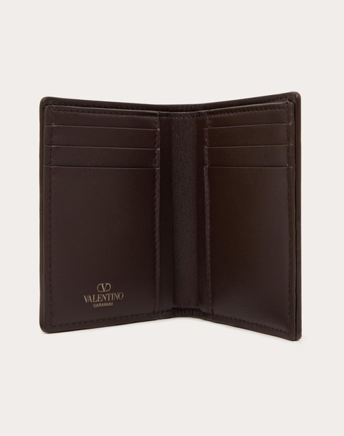 Red Valentino PORTACARTE TOILE ICONOGRAPHE CON DETTAGLI IN PELLE