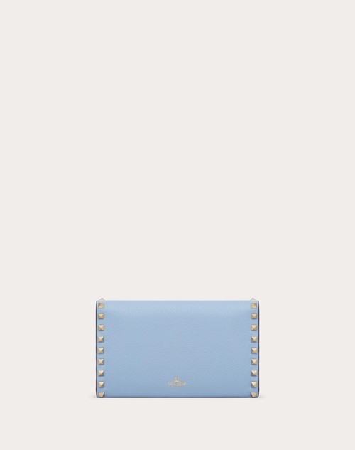 Red Valentino PORTAFOGLIO CON CATENA ROCKSTUD IN VITELLO GRANATO
