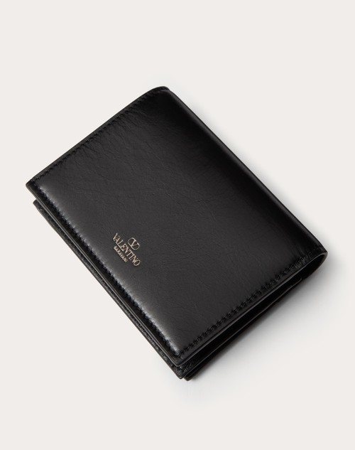 Red Valentino PORTAFOGLIO PICCOLO VLOGO THE BOLD EDITION IN VITELLO LUCIDO