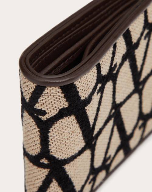 Red Valentino PORTAFOGLIO TOILE ICONOGRAPHE CON DETTAGLI IN PELLE