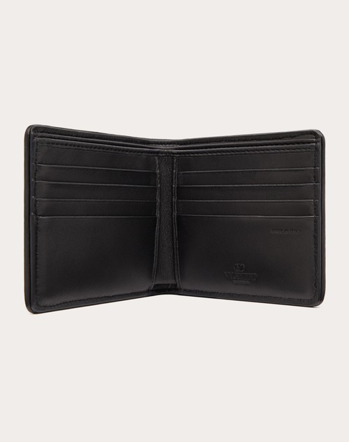 Red Valentino PORTAFOGLIO TOILE ICONOGRAPHE IN TESSUTO JACQUARD EFFETTO DENIM CON DETTAGLI IN PELLE