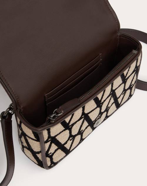 Red Valentino POUCH CON TRACOLLA TOILE ICONOGRAPHE CON DETTAGLI IN PELLE