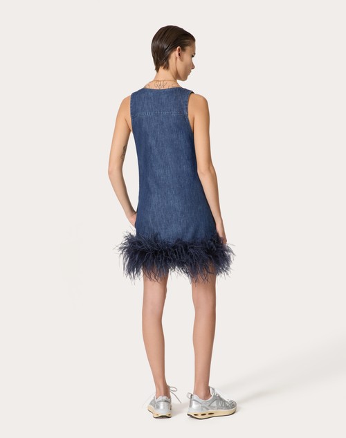 Red Valentino ABITO CORTO IN CHAMBRAY DENIM