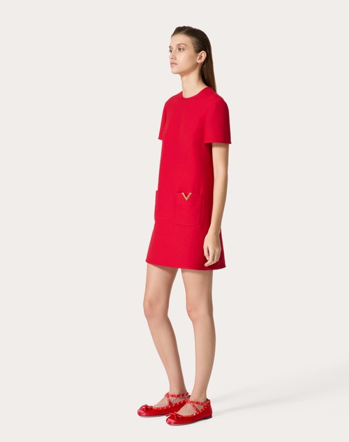 Red Valentino ABITO CORTO IN CREPE COUTURE