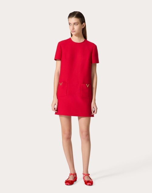 Red Valentino ABITO CORTO IN CREPE COUTURE