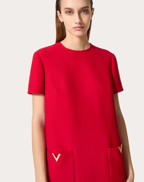 Red Valentino ABITO CORTO IN CREPE COUTURE