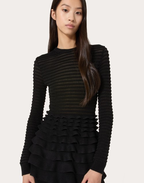 Red Valentino ABITO CORTO IN VISCOSA E LANA