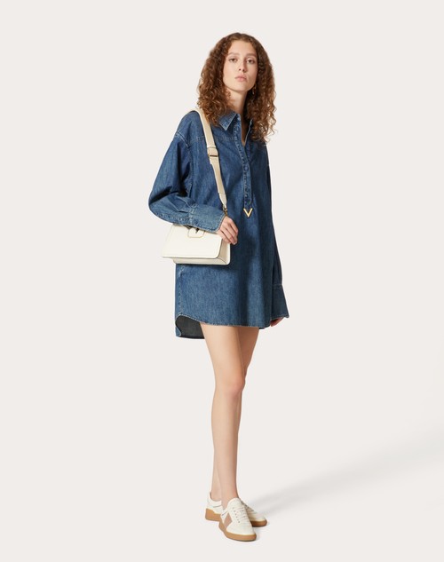 Red Valentino ABITO IN CHAMBRAY DENIM