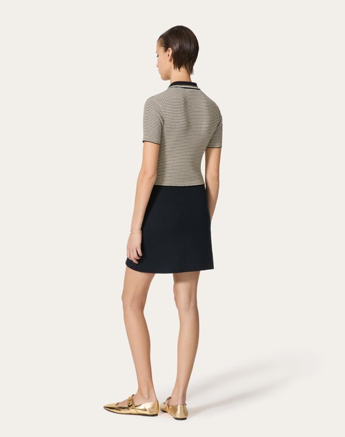 Red Valentino ABITO IN COTONE E LUREX