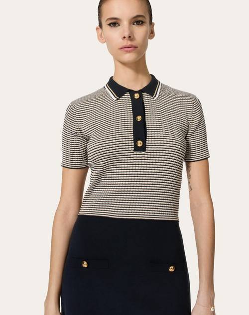 Red Valentino ABITO IN COTONE E LUREX