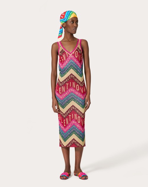 Red Valentino ABITO IN LUREX VALENTINO CHEVRON