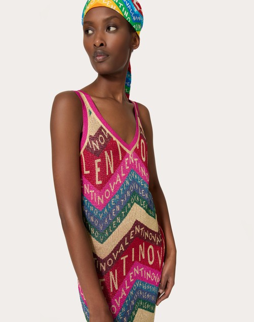 Red Valentino ABITO IN LUREX VALENTINO CHEVRON