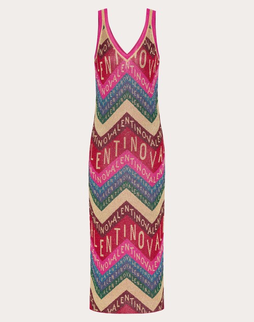 Red Valentino ABITO IN LUREX VALENTINO CHEVRON