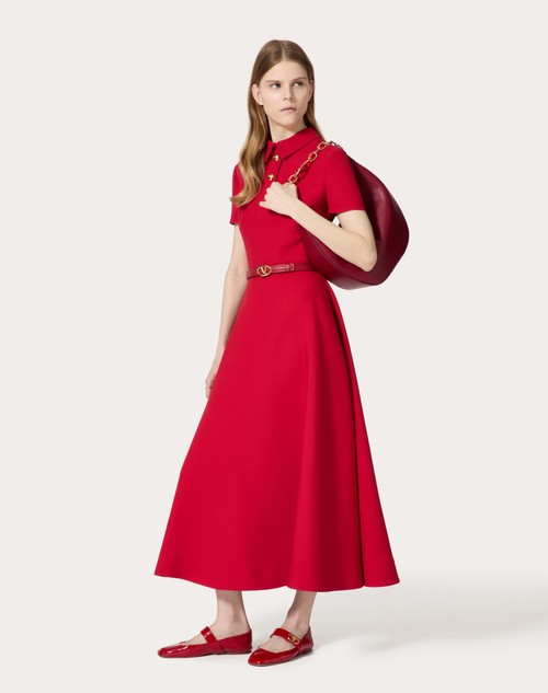 Red Valentino ABITO MIDI IN CREPE COUTURE