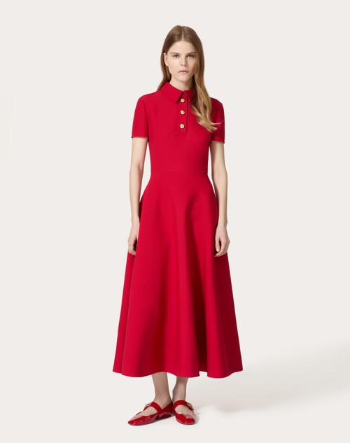 Red Valentino ABITO MIDI IN CREPE COUTURE