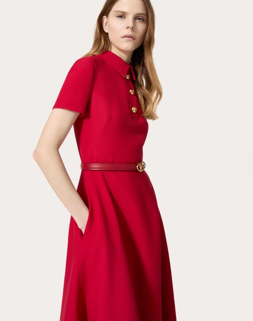 Red Valentino ABITO MIDI IN CREPE COUTURE