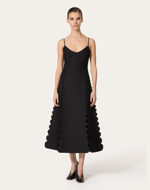 Red Valentino ABITO MIDI IN CREPE COUTURE RICAMATO