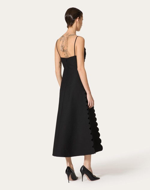 Red Valentino ABITO MIDI IN CREPE COUTURE RICAMATO