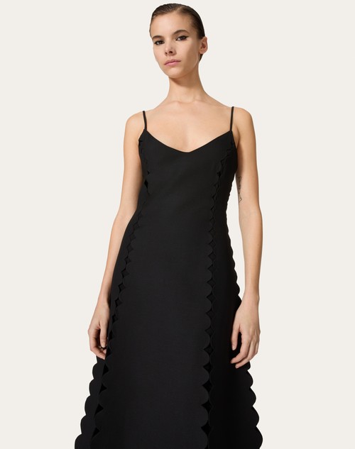 Red Valentino ABITO MIDI IN CREPE COUTURE RICAMATO