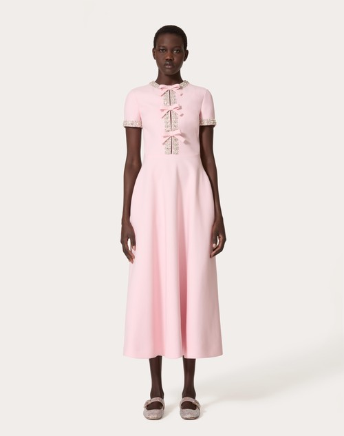 Red Valentino ABITO MIDI IN CREPE COUTURE RICAMATO