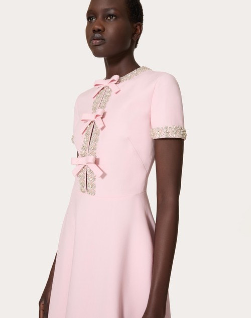 Red Valentino ABITO MIDI IN CREPE COUTURE RICAMATO