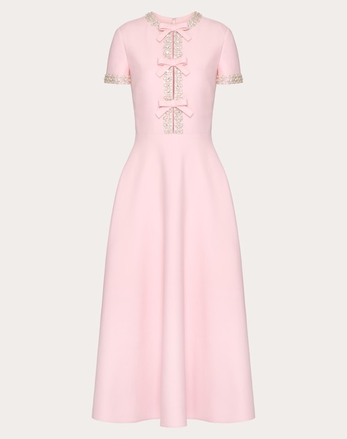 Red Valentino ABITO MIDI IN CREPE COUTURE RICAMATO
