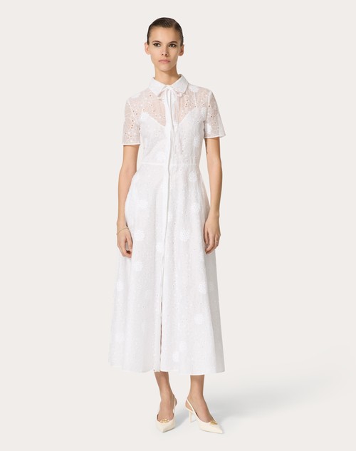 Red Valentino ABITO MIDI IN DAISY ORGANDIS