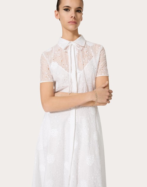 Red Valentino ABITO MIDI IN DAISY ORGANDIS