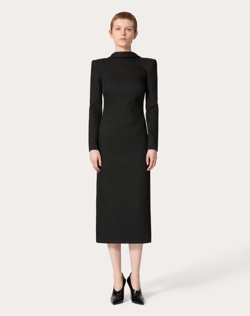 Red Valentino ABITO MIDI IN STRUCTURED DIAGONAL