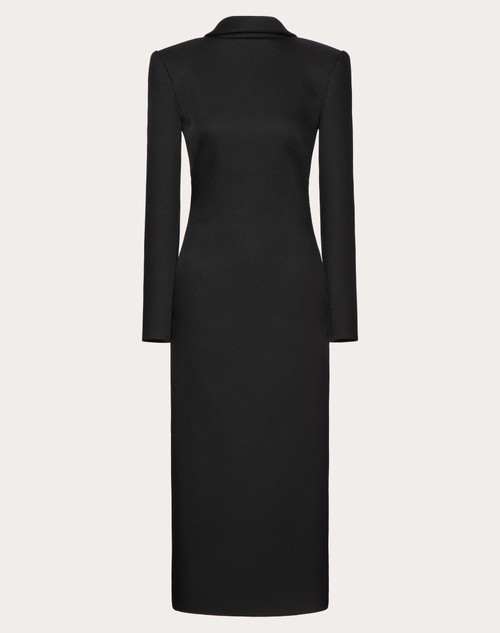 Red Valentino ABITO MIDI IN STRUCTURED DIAGONAL