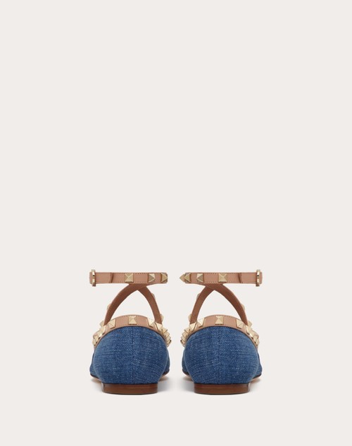 Red Valentino BALLERINA ROCKSTUD IN DENIM