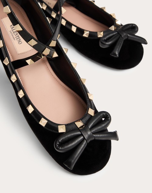 Red Valentino BALLERINA ROCKSTUD IN VELLUTO