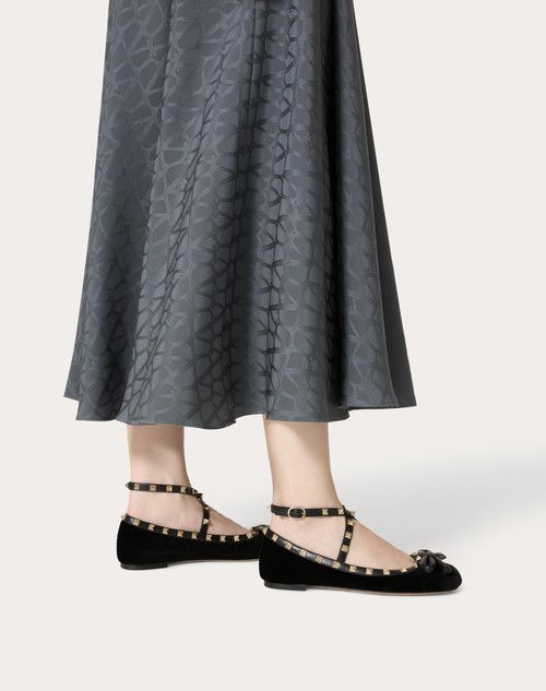 Red Valentino BALLERINA ROCKSTUD IN VELLUTO