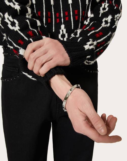 Red Valentino BANGLE ROCKSTUD IN METALLO