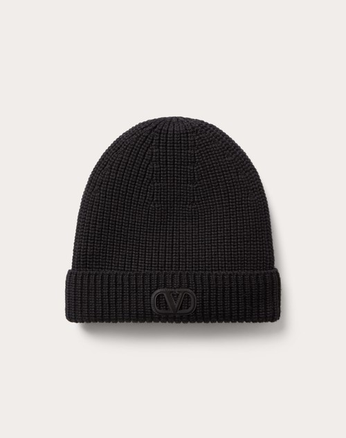 Red Valentino BEANIE VLOGO SIGNATURE IN LANA