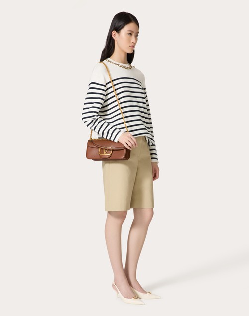 Red Valentino BERMUDA IN DIAGONAL COTTON LINEN