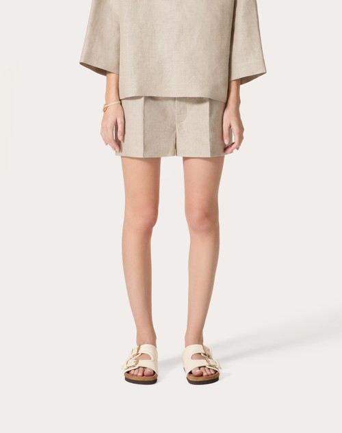 Red Valentino BERMUDA IN TELA LINO