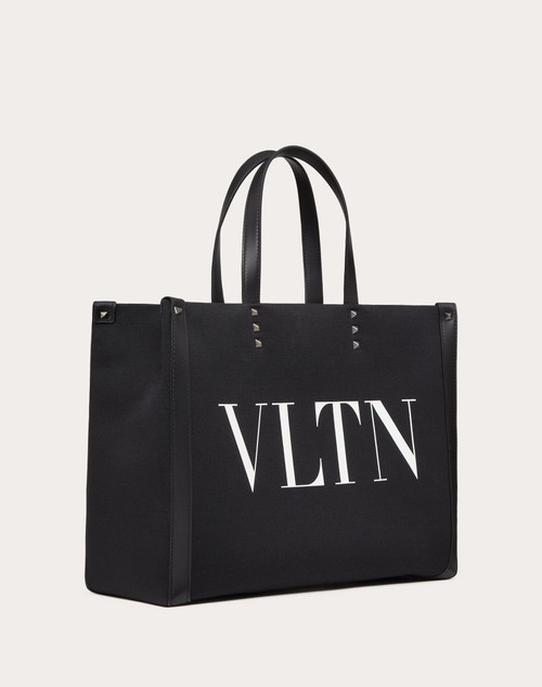 Red Valentino BORSA SHOPPING MEDIA VLTN IN CANVAS