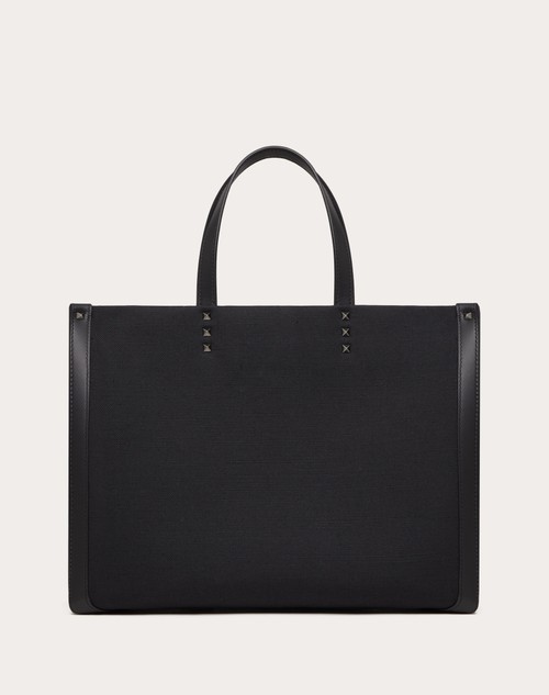 Red Valentino BORSA SHOPPING MEDIA VLTN IN CANVAS