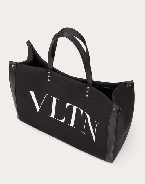 Red Valentino BORSA SHOPPING MEDIA VLTN IN CANVAS