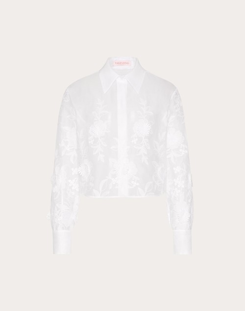Red Valentino CAMICIA IN CAMELLIA ORGANDIS