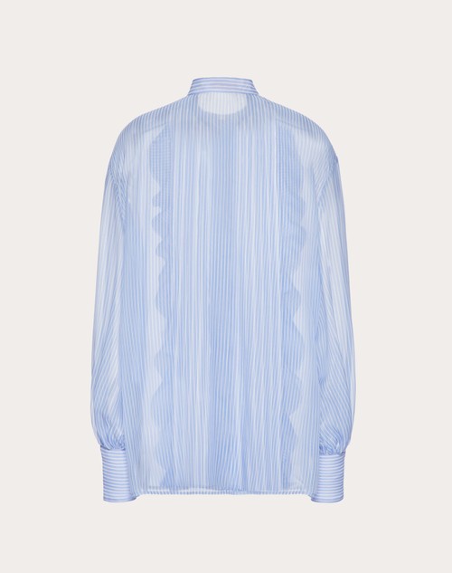 Red Valentino CAMICIA IN CHIFFON CLASSIC STRIPES